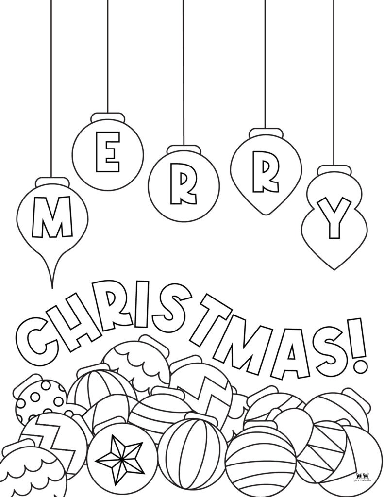 Merry christmas coloring pages