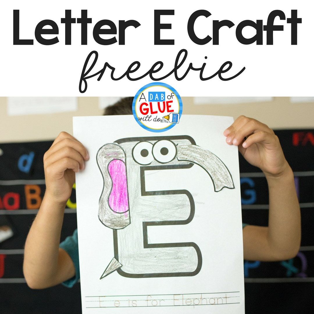 Animal alphabet e is for elephant craft