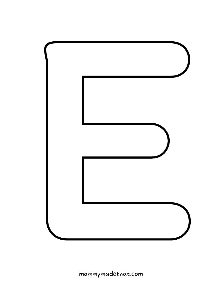 Printable letter e grab the free templates