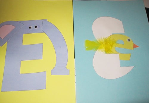 Letter e crafts and printable letter e activities