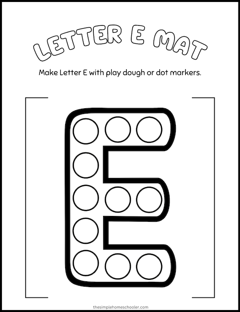 Letter e worksheets free easy print