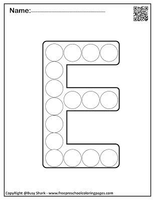 Letter e dot markers free pages dot markers dot letters letter a crafts