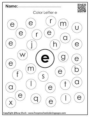 Letter e dot markers free pages dot markers preschool coloring pages abc coloring pages