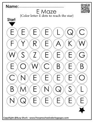 Letter e dot markers free pages letter e dot markers preschool coloring pages