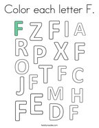 Letter f coloring pages