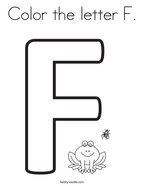 Letter f coloring pages
