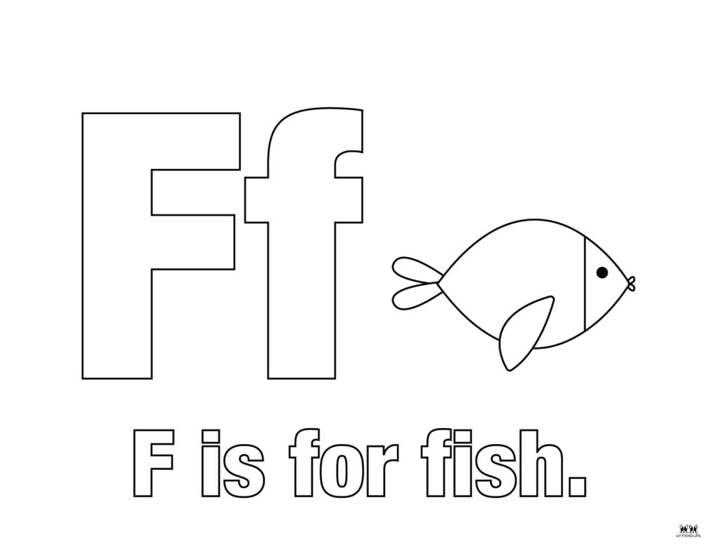 Letter f coloring pages