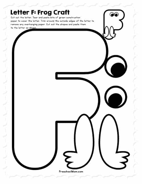 Letter f preschool printables