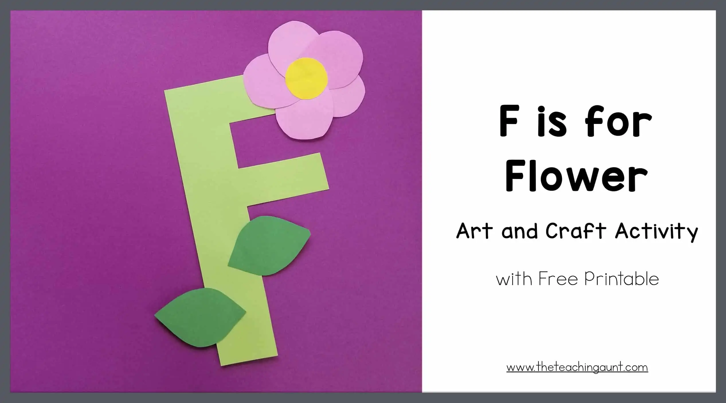 F is for flower art and craft