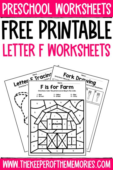 Free printable letter f worksheets