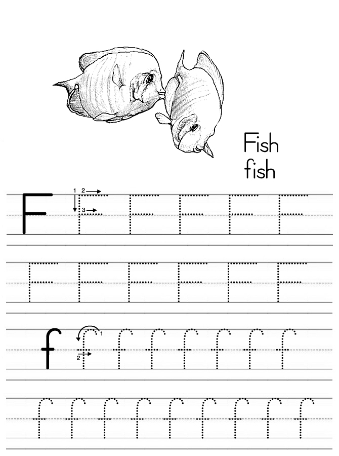 Coloring alphabet tracers f