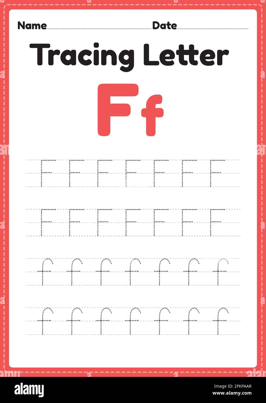 Tracing letter f hi