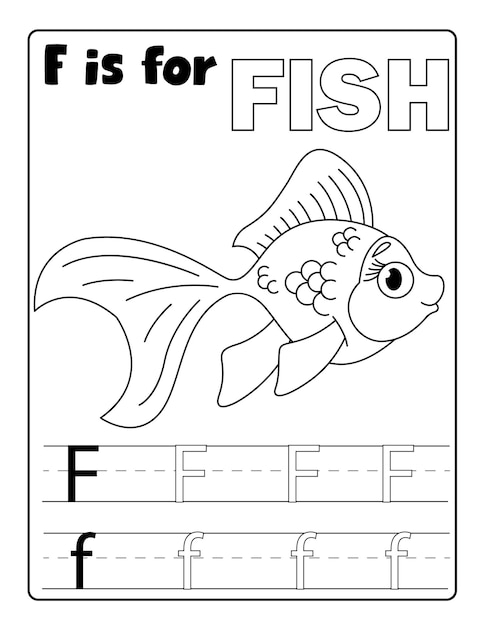 Premium vector alphabetical animal coloring and letter tracing coloring pages print ready vector