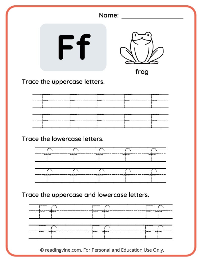 Letter f worksheets for preschool free printable