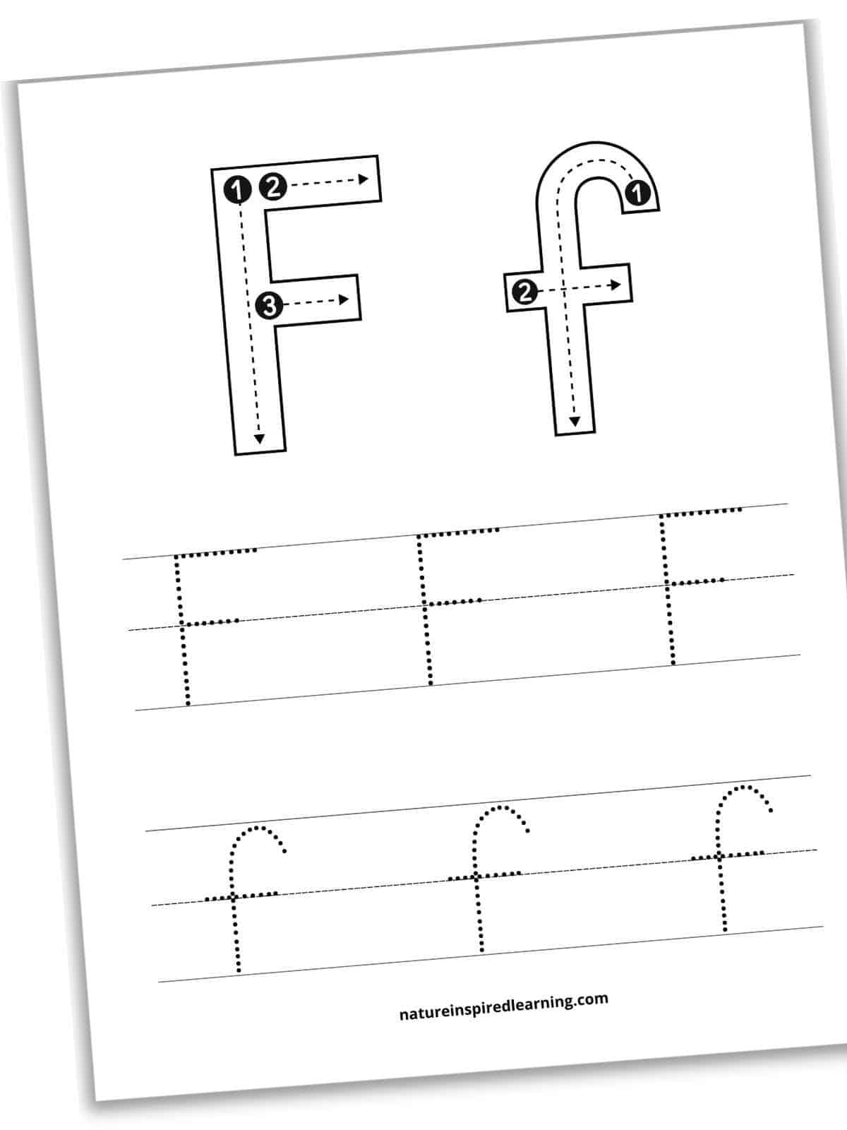 Letter f tracing worksheets free