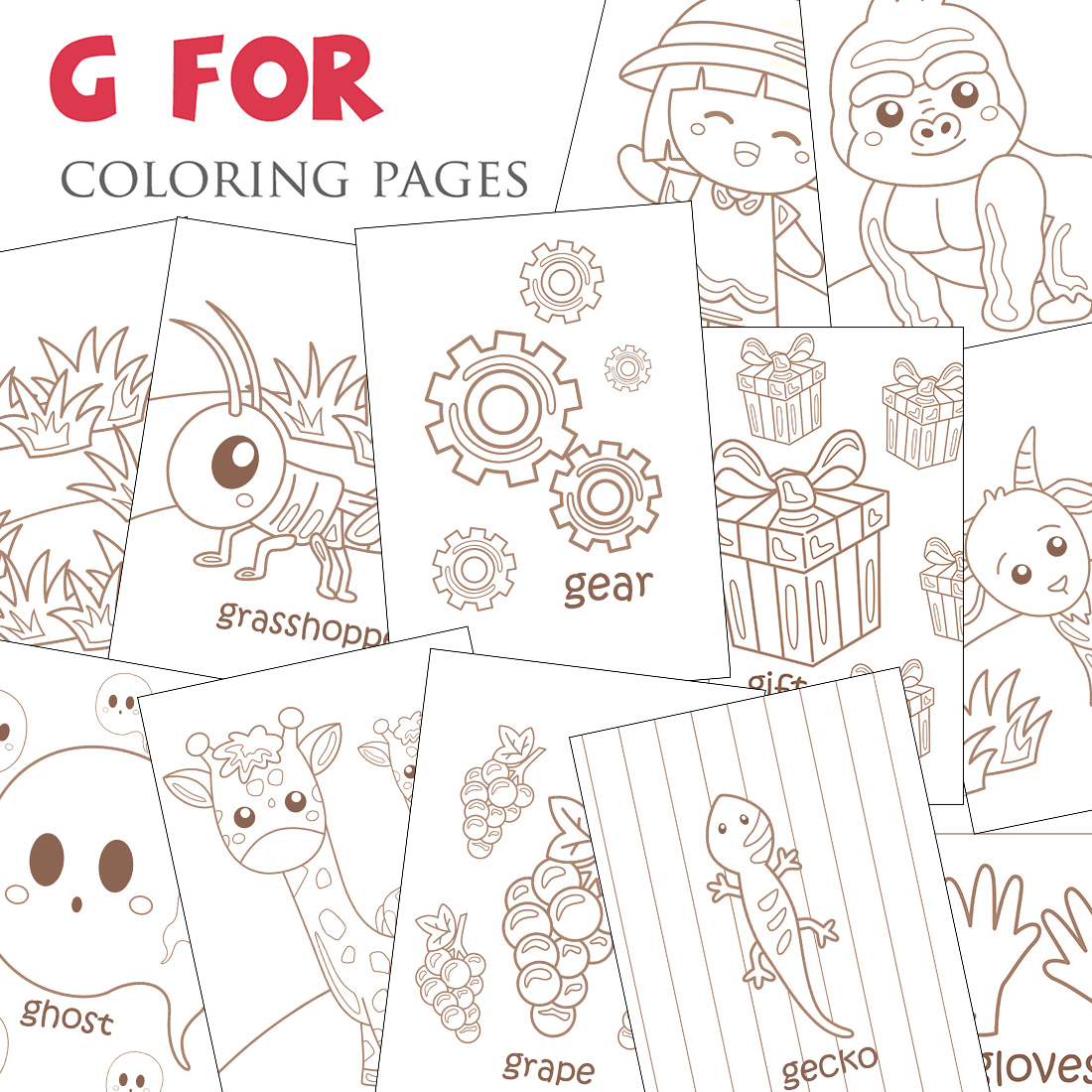 Alphabet g for vocabulary school letter reading writing font study learning student toodler kids gift grape