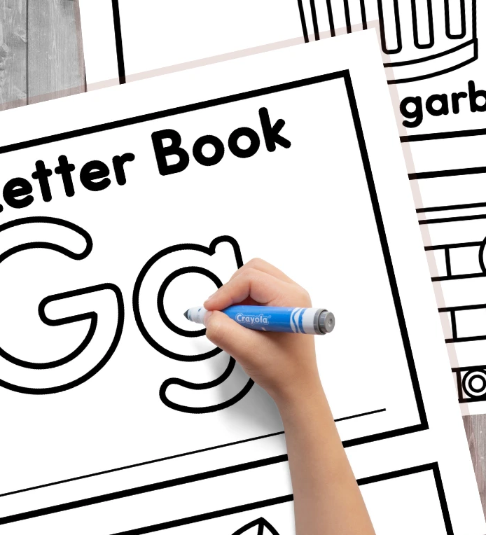 My printable letter g book