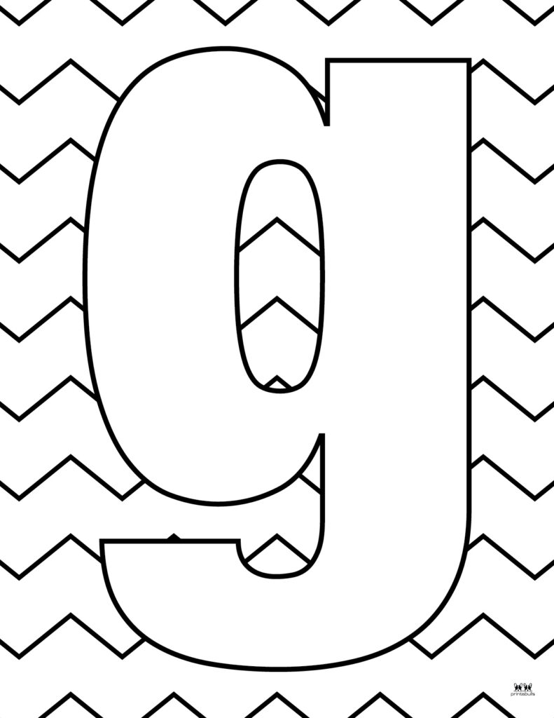 Letter g coloring pages