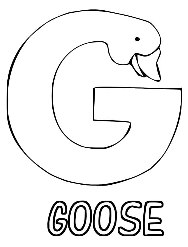 Letter g coloring pages