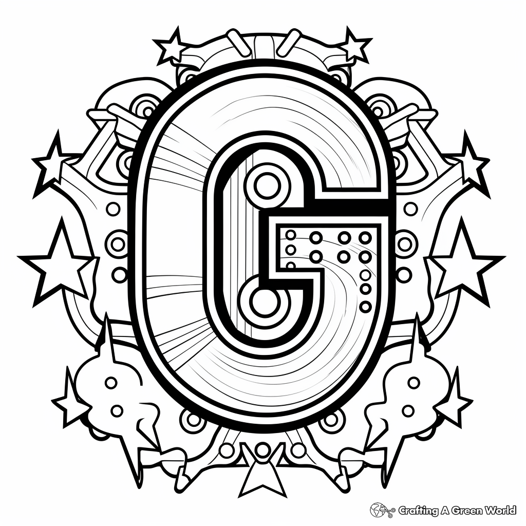 Letter g coloring pages