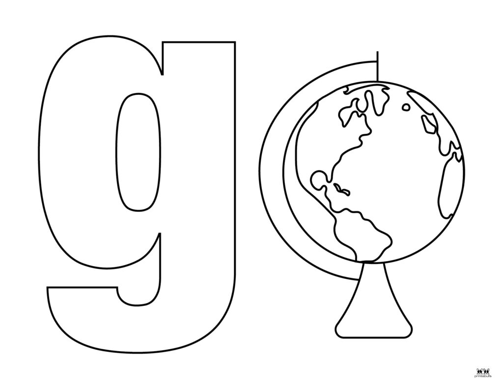 Letter g coloring pages