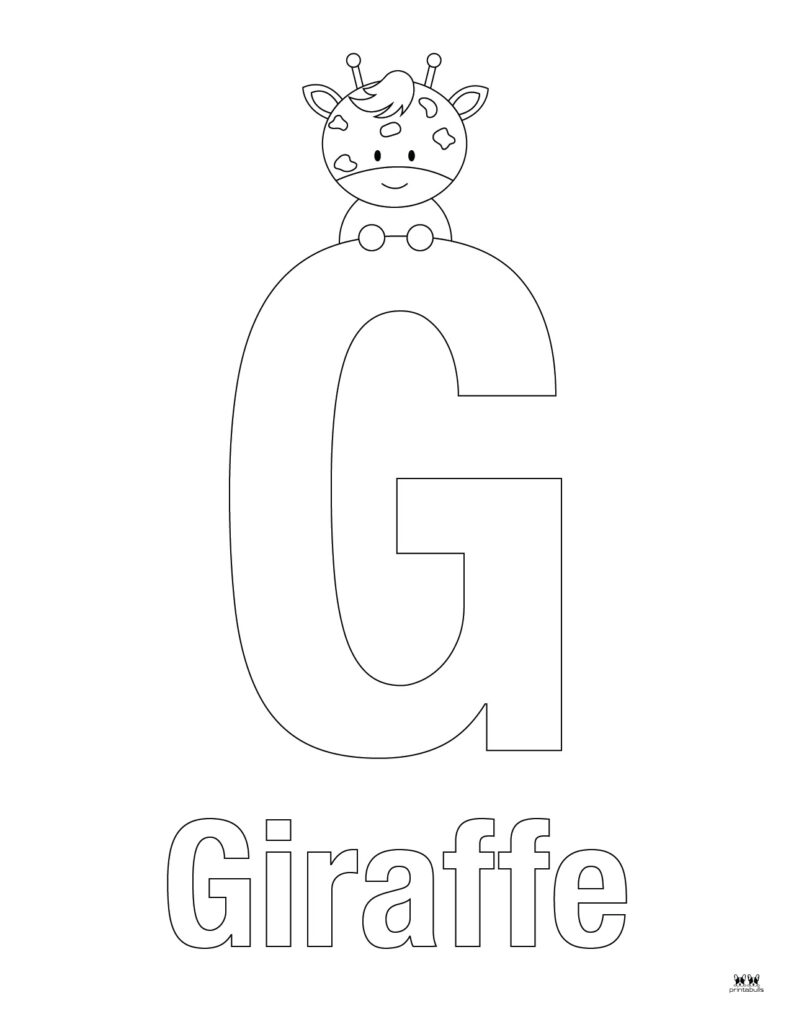 Letter g coloring pages