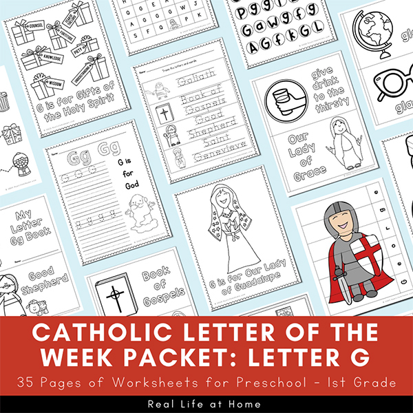 Letter g â catholic letter of the week worksheets and coloring pages