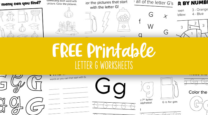 Letter g worksheets