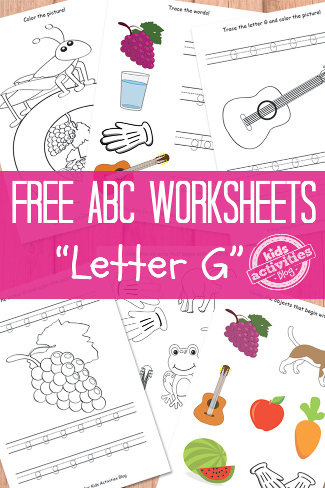 Free letter g worksheets for preschool kindergarten kids activities blog
