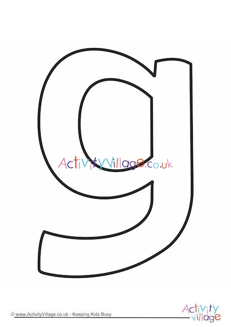 Letter template lower case g quirky