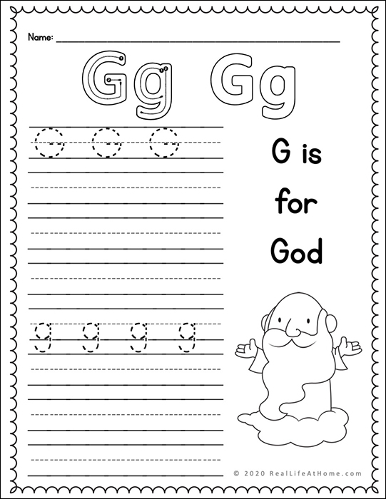 Letter g â catholic letter of the week worksheets and coloring pages
