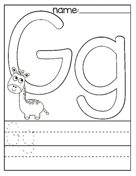Letter g coloring page by teacher coloring store tpt