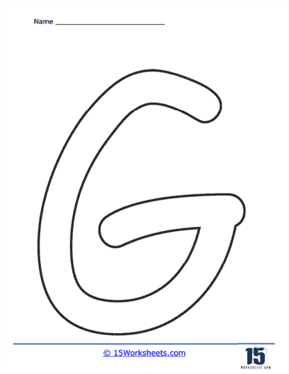 Bubble letter g worksheets