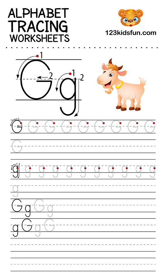 Alphabet tracing worksheets a