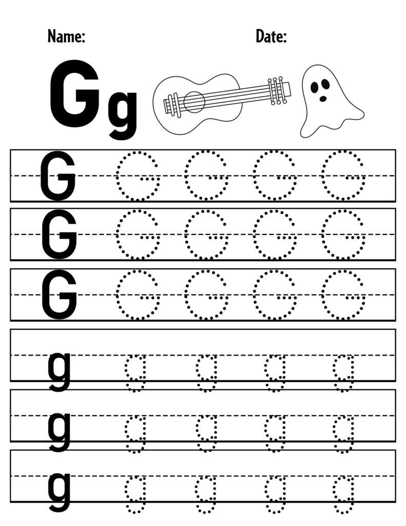 Free letter g worksheets for preschool â the hollydog blog