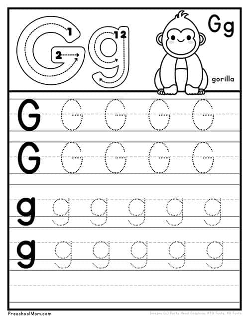 Letter tracing worksheets