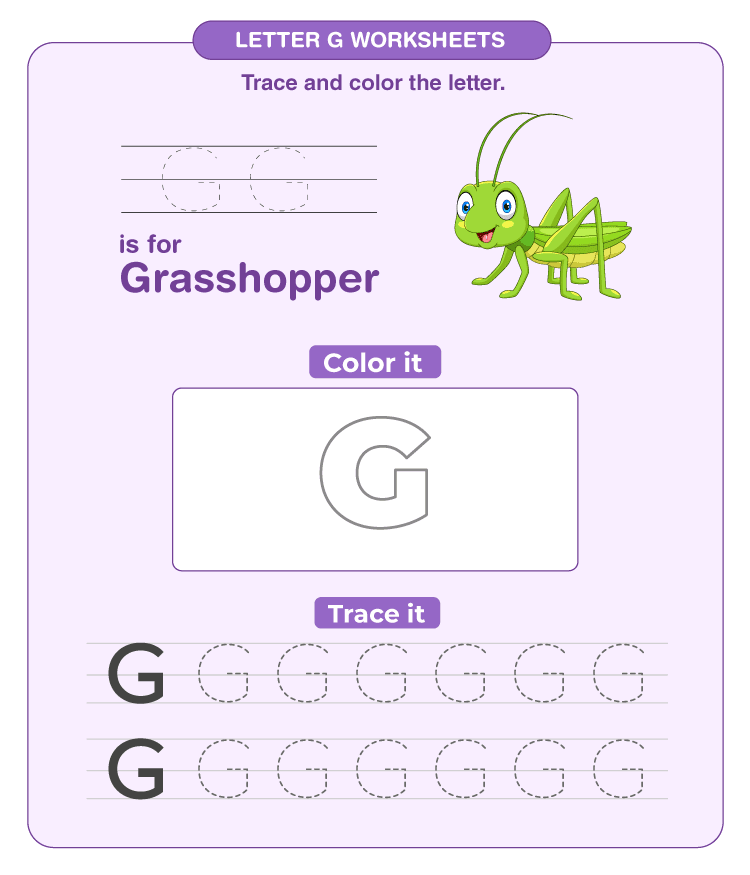 Letter g worksheets download free printables