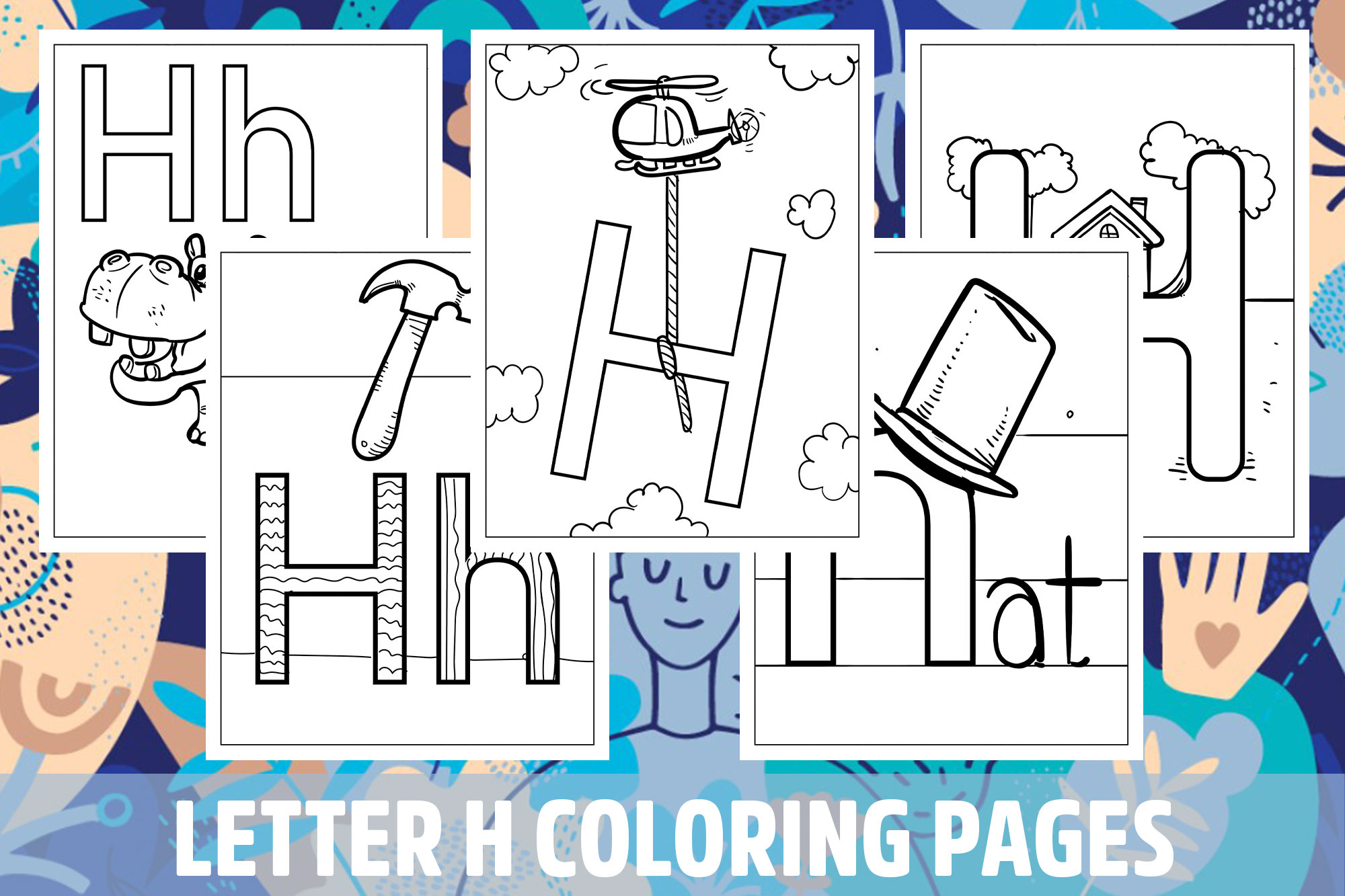 Letter h coloring pages for kids girls boys teens birthday school activity made by teachers