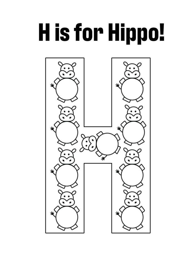 Free letter h worksheets for preschool â the hollydog blog