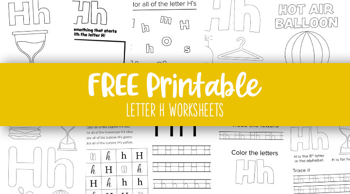 Letter h worksheets