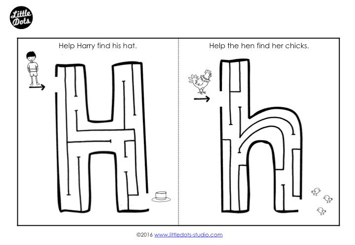 Preschool letter h activities and worksheets