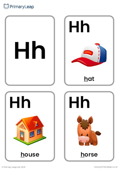 Flashcards h sound flashcards worksheet
