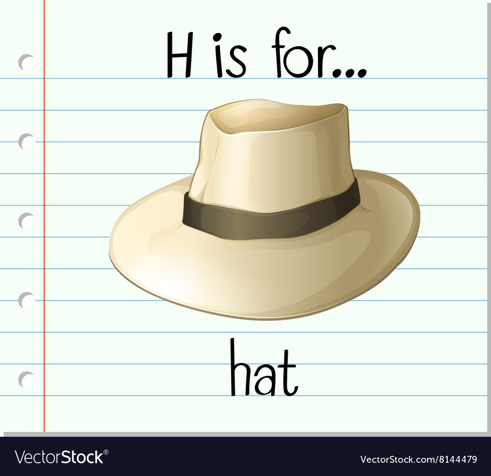 Flashcard letter h is for hat royalty free vector image
