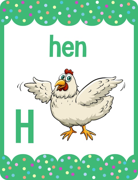 Letter h flash cards images
