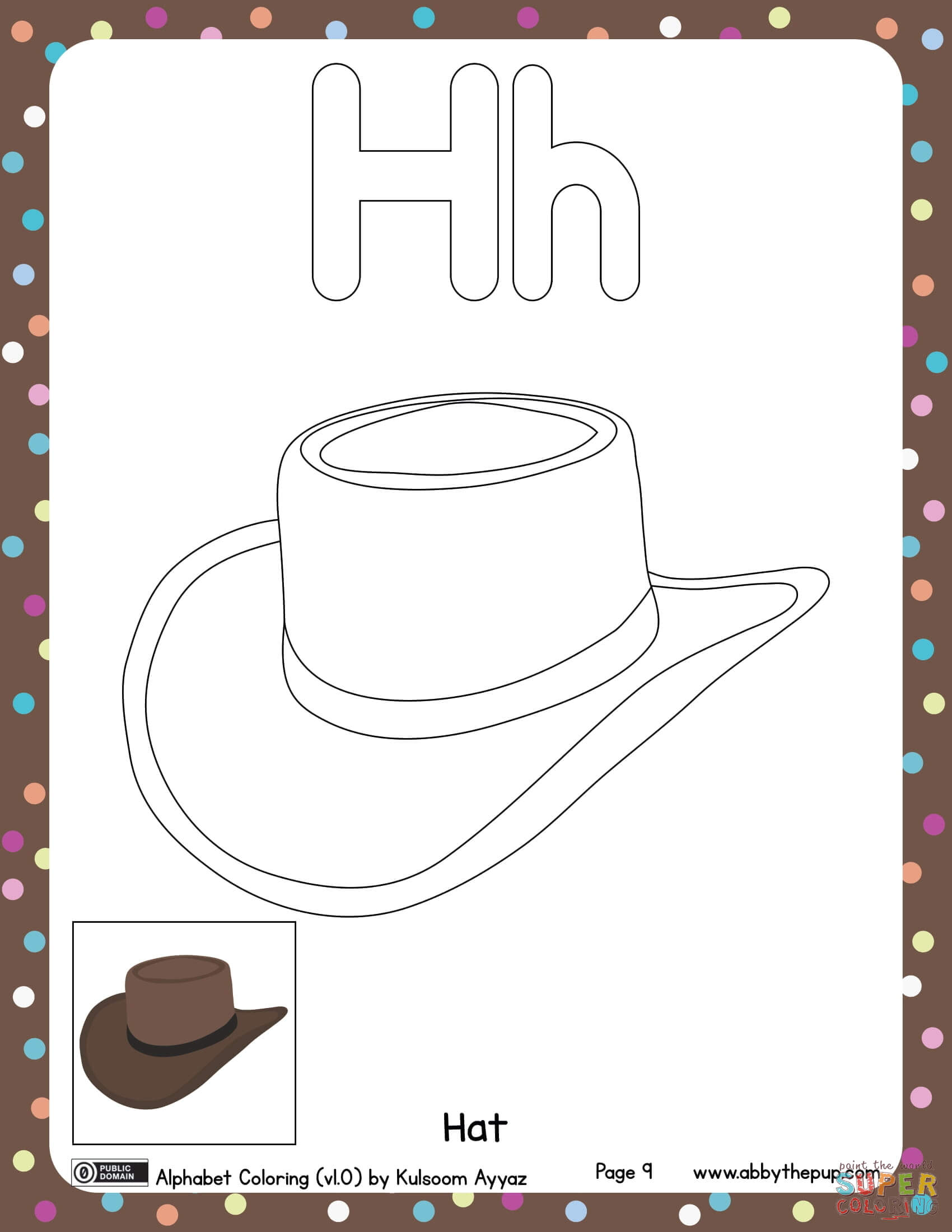 H is for hat coloring page free printable coloring pages