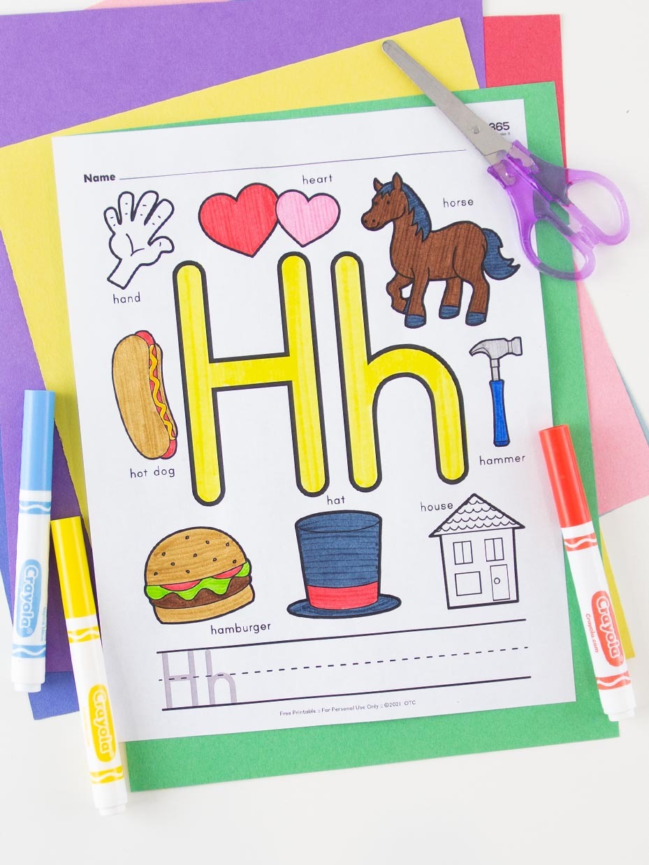 Alphabet free coloring pages