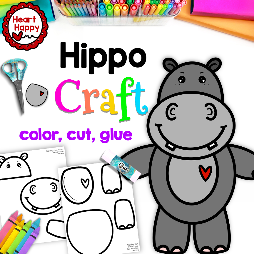 Hippo craft zoo animal craft made by teachers