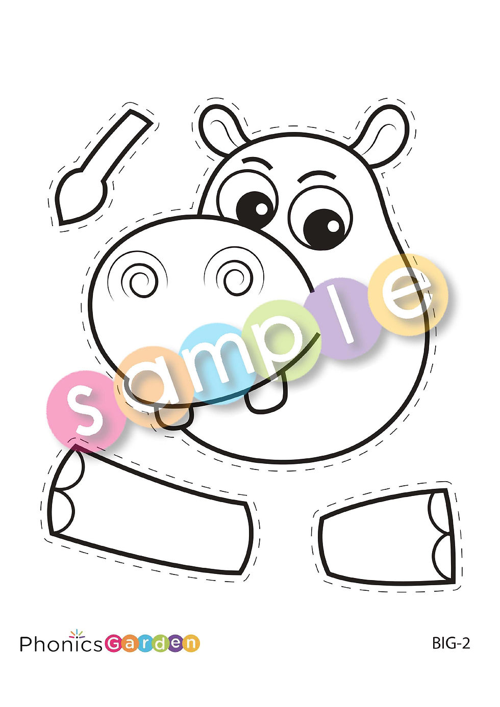 Hh letter craft hippo uppercase h pages phonics garden