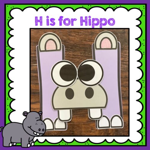Letter h craft hh is for hippo hippo craft made by teachers
