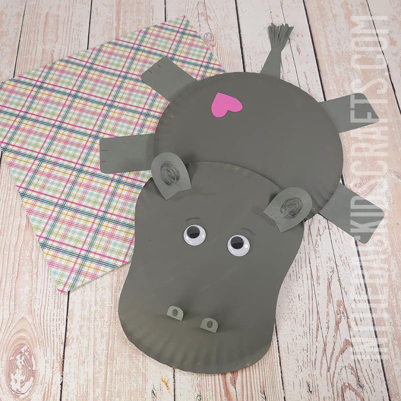 Paper plate hippo craft for kids free template â in the bag kids crafts